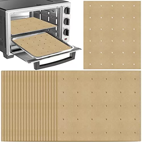 100 PCS Air Fryer Oven Liners, 13 x 12 inch Perforated Rectangular Air Fryer Parchment Paper