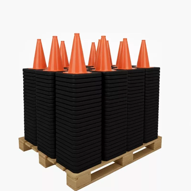 12″ Traffic Safety Cone – 1.7 Lbs – Orange – No Reflective Collar – Bulk Pallet