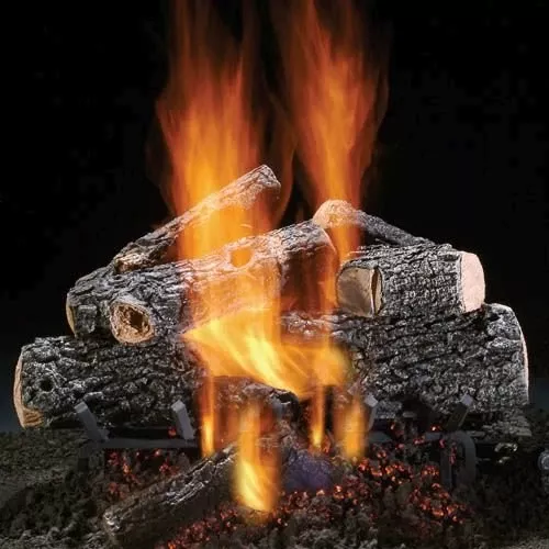 18″ Magnificent Charred Oak Logs w/Elec. Variable Ignition Burner – LP
