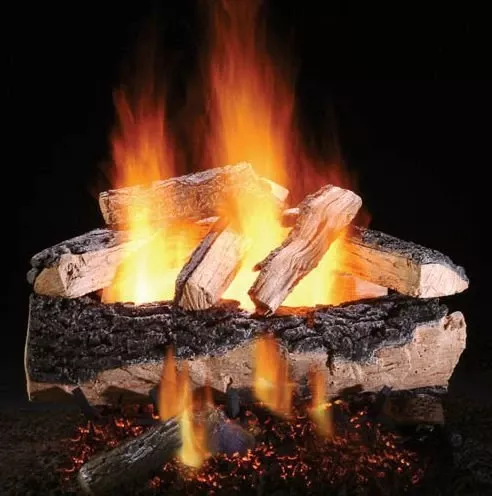 18″ Magnificent Split Oak LP Log Set, Convertible Safety Pilot