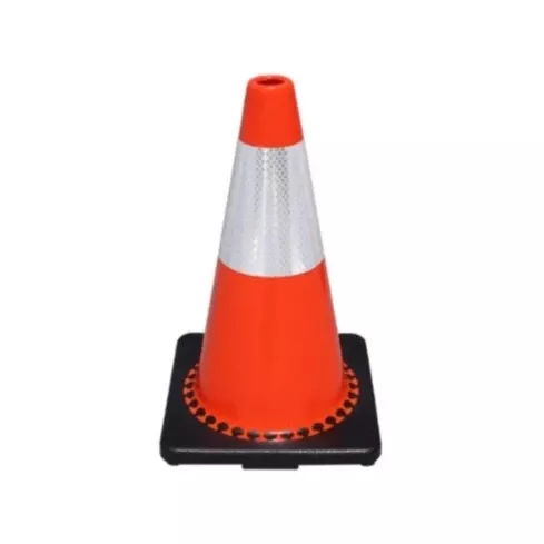 18″ Traffix Devices PVC Traffic Cone – Orange – 3 Lbs – 6″ 3M Reflective Collars