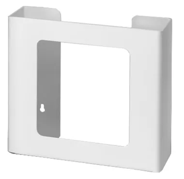 2-Box Horizontal Plastic Box Glove Dispenser ~ WHITE HEAVY-DUTY PLASTIC