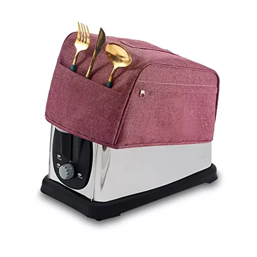 2 Slice Toaster Cover, Toaster Bags with Pockets, Bread Toaster Oven Dustproof Cover, Toaster Storage Bag, Appliance Covers For Kitchen Small Appliance