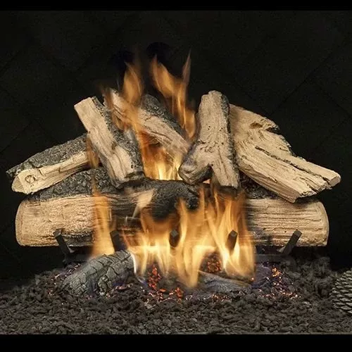 24″ Elegant Charred Split Oak Logs w/Elec. Variable IGN Burner – LP