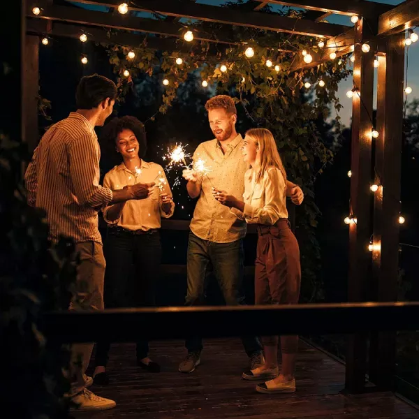27 foot Solar String Globe Outdoor Lights