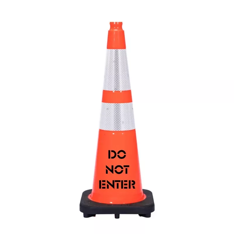28″ DO NOT ENTER Traffic Safety Cone – 7 Lbs – Orange – 6″ + 4″ Inch Hi Intensity Reflective Collars