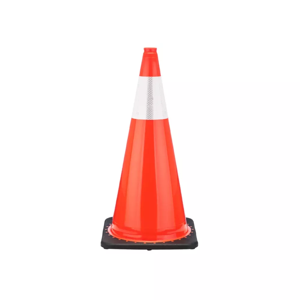 28″ JBC Traffic Safety Cone – Orange – 5.5 Lbs – 6″ 3M Reflective Collars