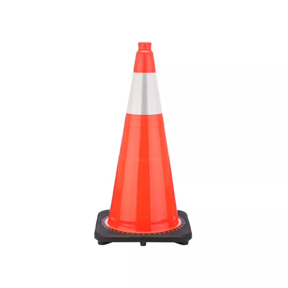 28″ JBC Traffic Safety Cone – Orange – 7 Lbs – 6″ 3M Reflective Collars