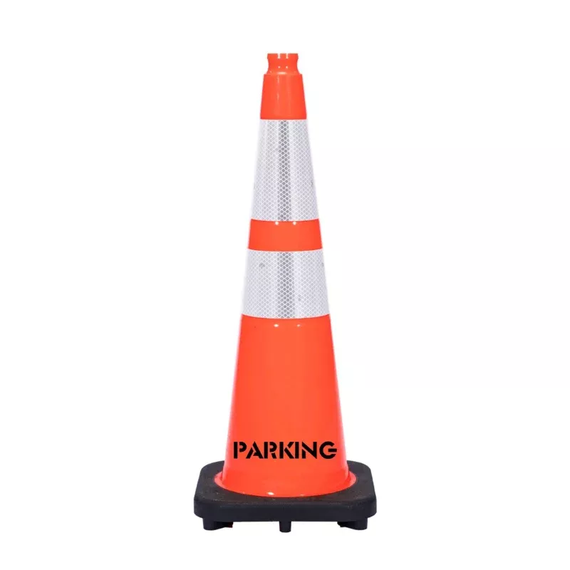 28″ PARKING Traffic Safety Cone – 7 Lbs – Orange – 6″ + 4″ Inch Hi Intensity Reflective Collars