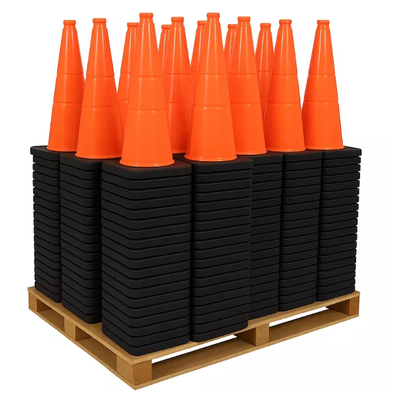 28″ Traffic Safety Cone – 7 Lbs – Orange – No Reflective Collar – Bulk Pallet