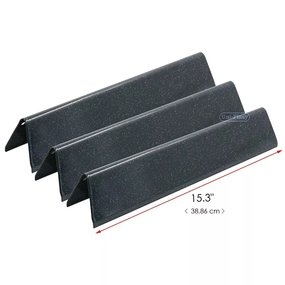 3-Pack Repair Part Porcelain Steel Grill Heat Shield Plate Flavorizer Bars