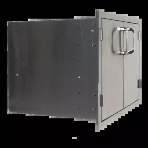 30″ Fully Enclosed Pantry W Double Doors, Low Profile