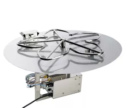 36 Inch Round Gas Fire Pit with Electronic Ignition 250,000 BTU