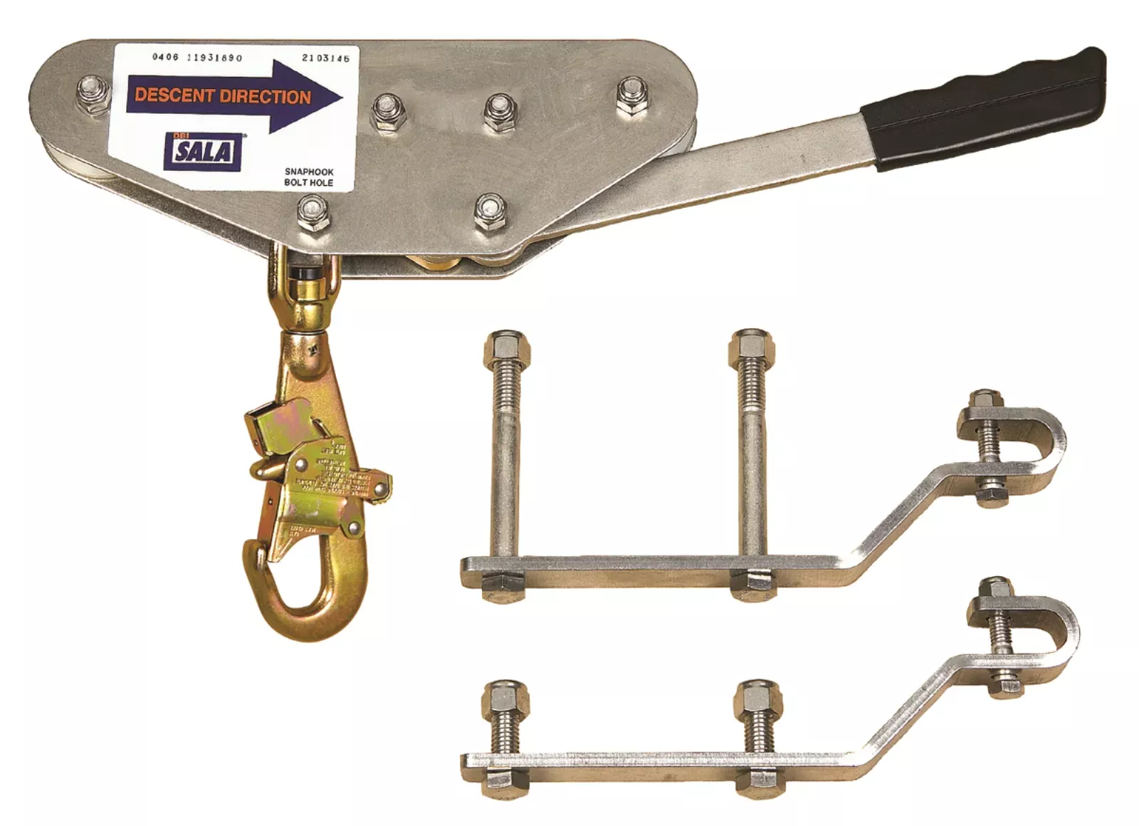 3M DBI-SALA Rollgliss Sloped High Speed Automatic Descender Hardware Kit – Galvanized Steel Hook – 3302977
