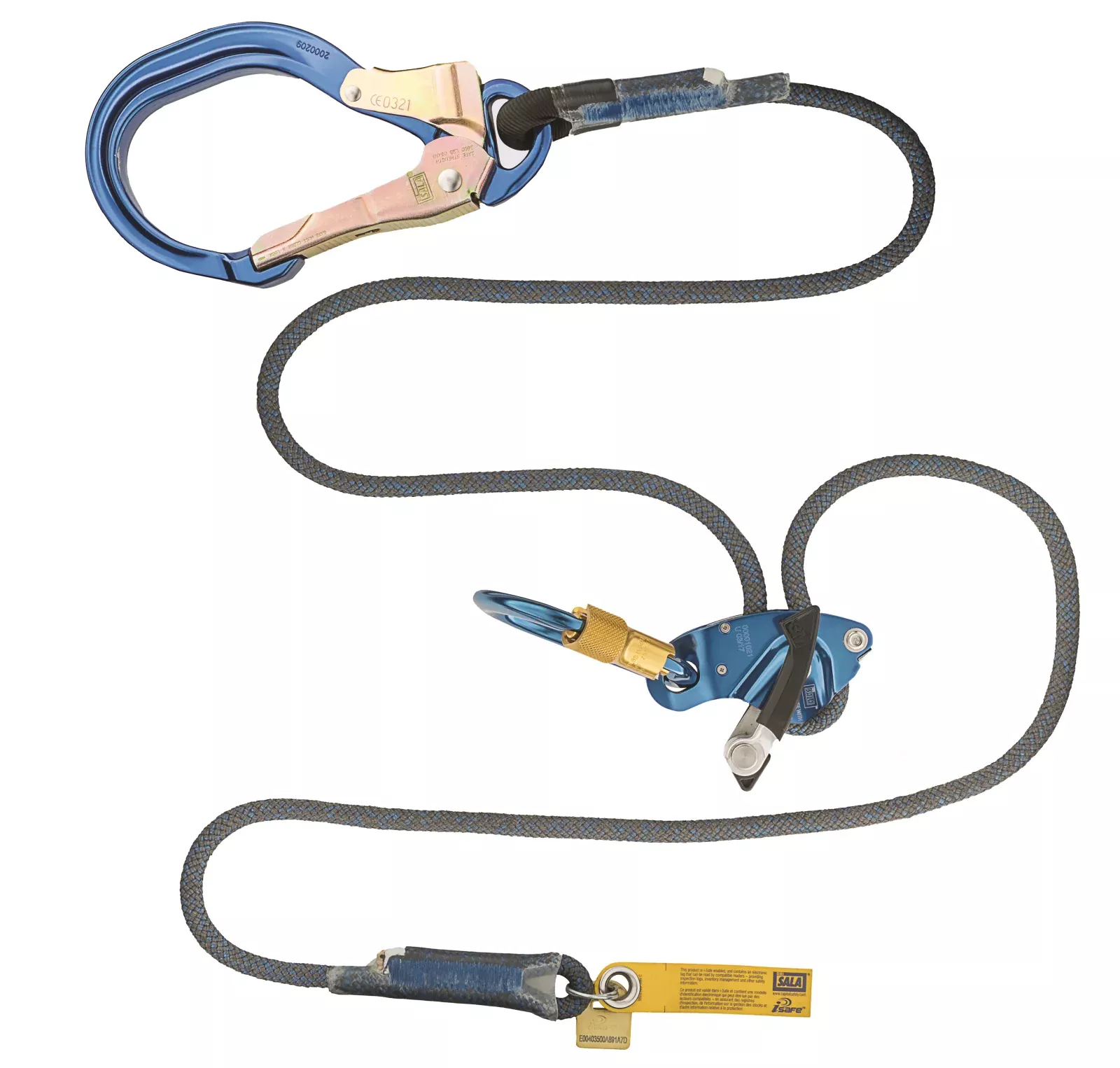 3M DBI-SALA Trigger X Adjustable Single Mode Rope Positioning Lanyard – 1/2 in Aramid Kernmantle – 6 ft – 1234090