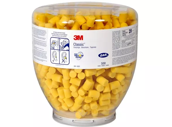 3M E-A-R Classic Earplugs Refill NRR 29dB - 1001 (500 Pairs)
