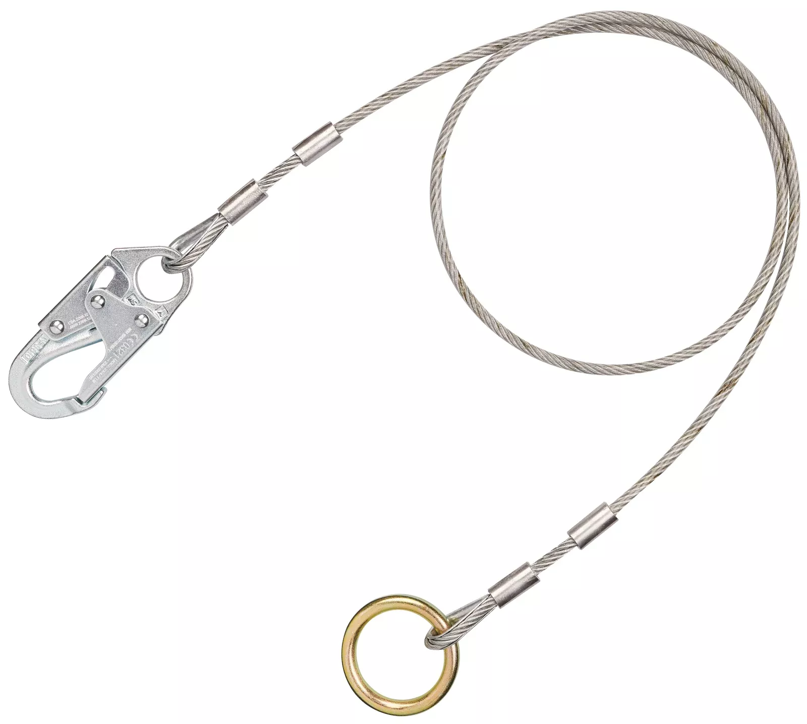 3M Protecta Vinyl Coated Cable O-ring Extension Anchor - Galvanized Steel - 10 ft - AJ408AG10