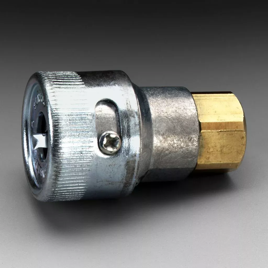 3M Socket W-3185-2, 1/4 in Body Size, 1/4 in FPT, Schrader 2 EA/Case