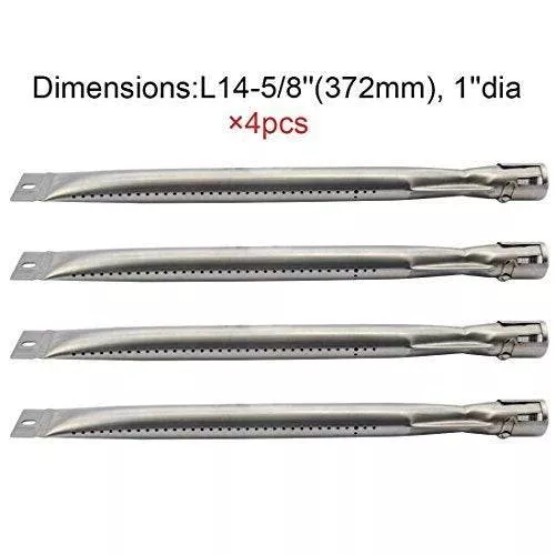 (4-pack) Straight Stainless Steel Pipe Tube Burner for Brinkmann