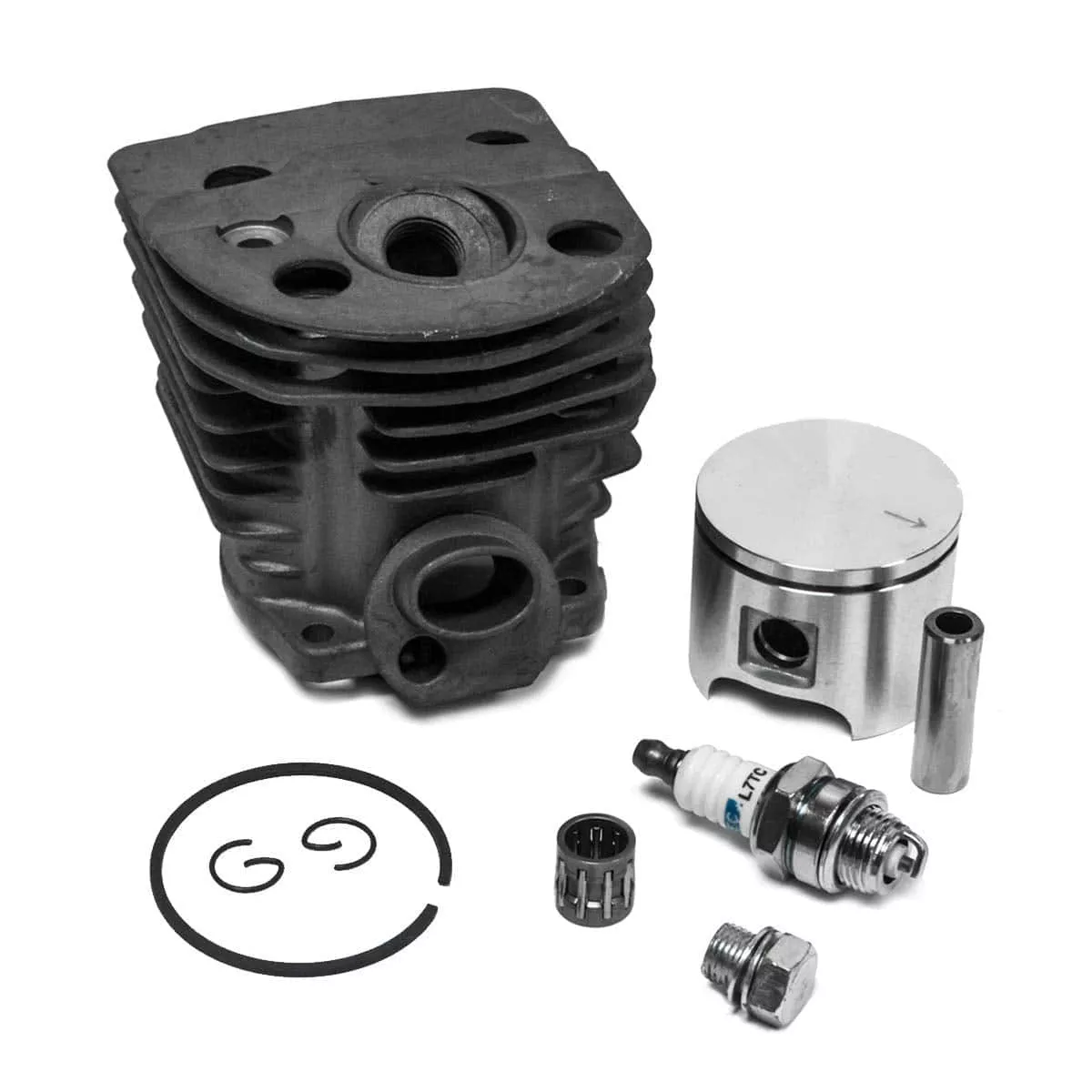 46MM Cylinder & Piston Kit Assembly and Upper Gasket Set for Husqvarna 55 51