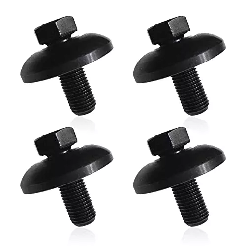 4pk Bolt & Washer Compatible With Husqvarna Craftsman Lawn Mower Blade Bolt & Tractor Blade Bolt With Cupped Washer, Fits for Attaching immobilization Blades on Riding Lawn Mower and Zero Turn Mower