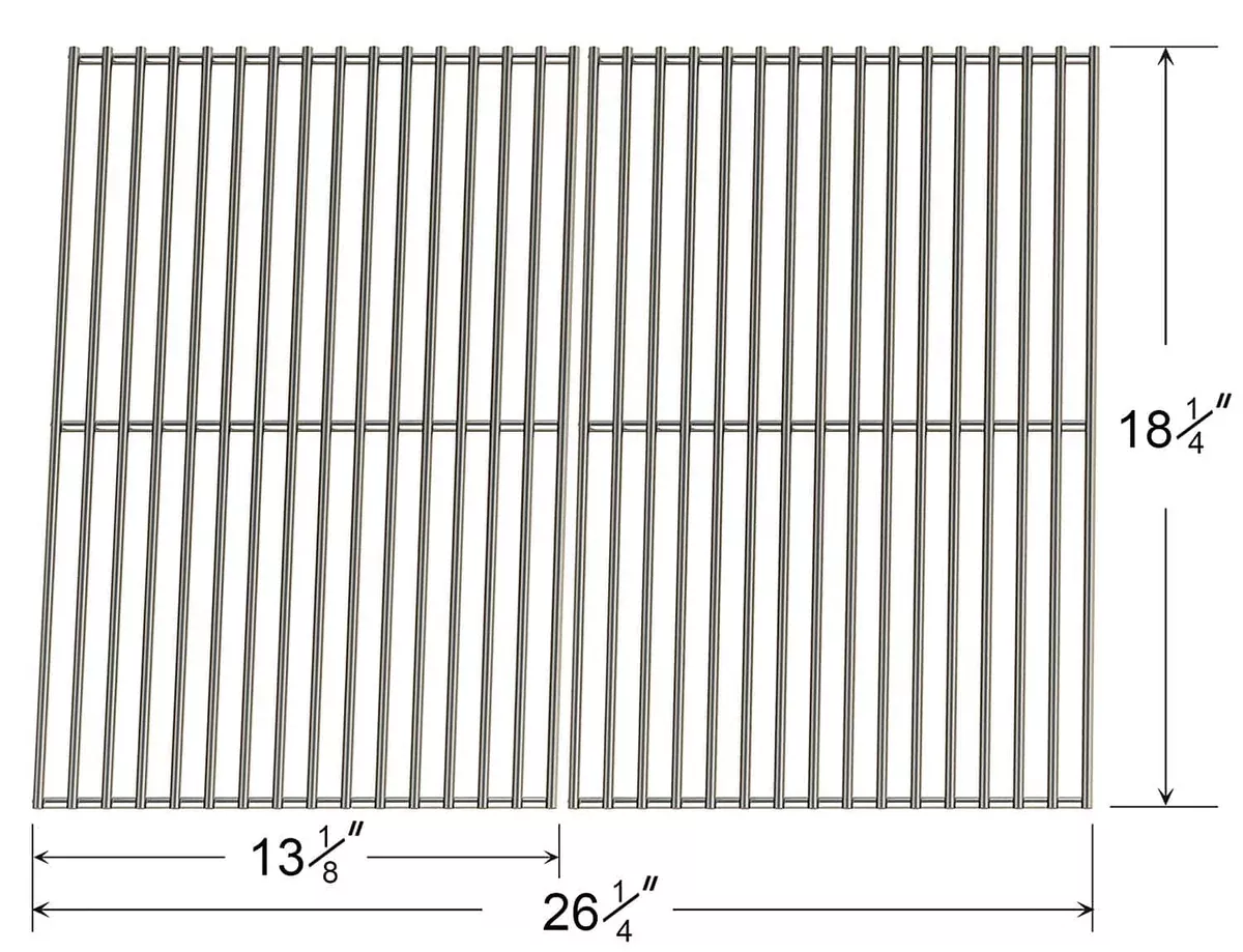 66652 Stainless Steel Cooking Grid for Char-Broil (Set of 2)