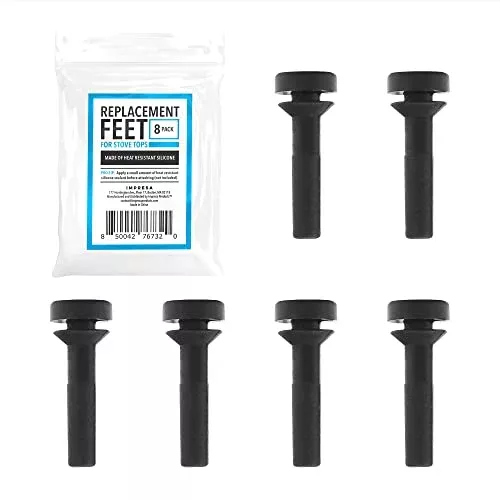 [8 Pack] Impresa Grate Rubber Feet for GE Gas Stove Top Ranges WB02X24790