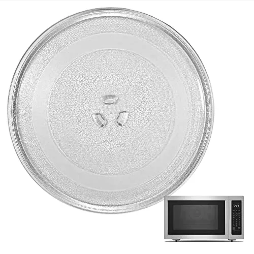 9.6″ / 24.5cm Microwave Glass Plate – Fits Virtually All Small Microwaves – Microwave Glass Turntable Plate Replacement – for Small Microwaves