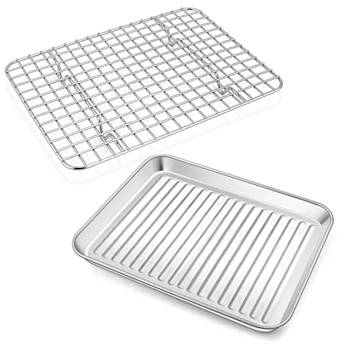 9 Inch Toaster Oven Pan with Rack