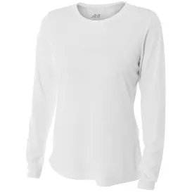 A4 A4NW3002 Women's Cooling Performance Long Sleeve Tee - White