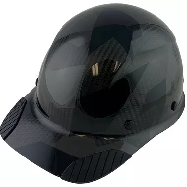 Actual Carbon Fiber Hard Hat – Cap Style Camo Black