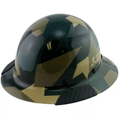 Actual Carbon Fiber Hard Hat - Full Brim Jungle Camo