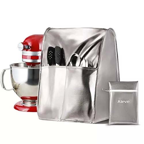 AIEVE Stand Mixer Cover Compatible with KitchenAid 4.5-5 Quart Stand Mixer, Stand Mixer Dust Cover with Large Pocket for Kitchenaid Mixer Attachments Kitchenaid Mixer Cover Mixer Accessories