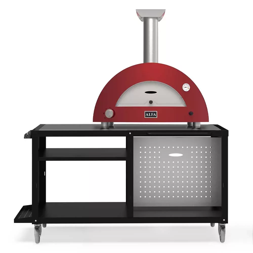 Alfa Moderno 2 Pizze Wood-Fired Pizza Oven with Cooking Station
