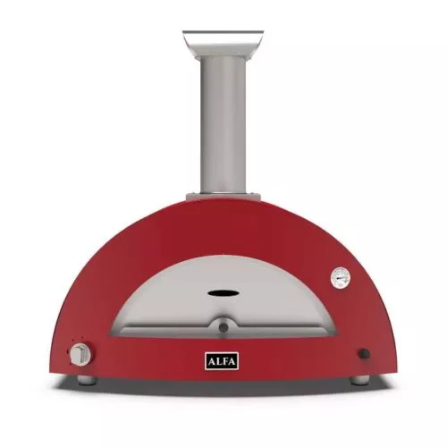 Alfa Wood Pizza Oven – Antique Red Moderno 3 Pizze