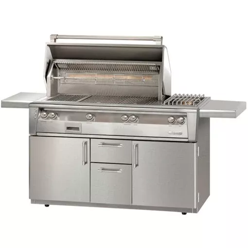 Alfresco ALXE 56″ Grill Cart W Sear Zone, Side Burner