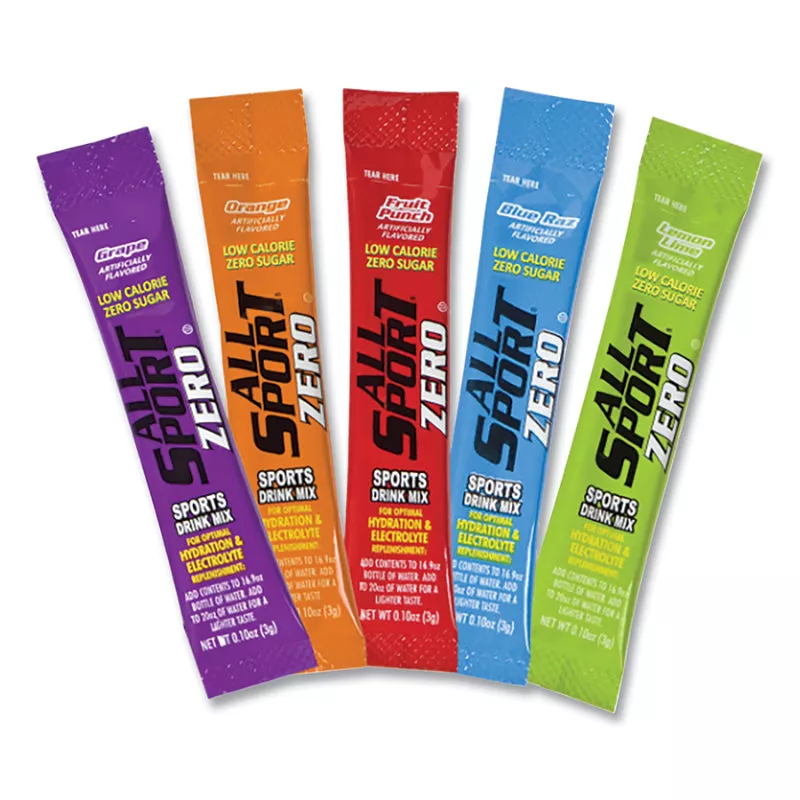 ALL SPORTZERO Drink Mix Powder Sticks - Assorted Flavors - 500 Sticks Case