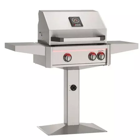 American Outdoor Grill Post Mounted With Rotisserie & Lights