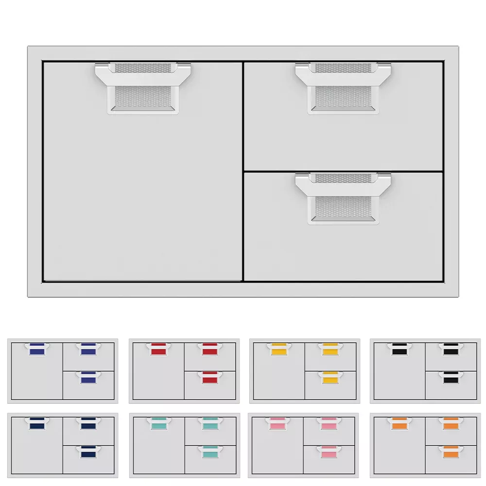 Aspire by Hestan AESDR36 Double Drawer and Storage Door Combo, 36-Inches