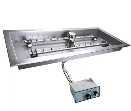 Battery Powered Ignition Rectangle Gas Fire Pit Kits