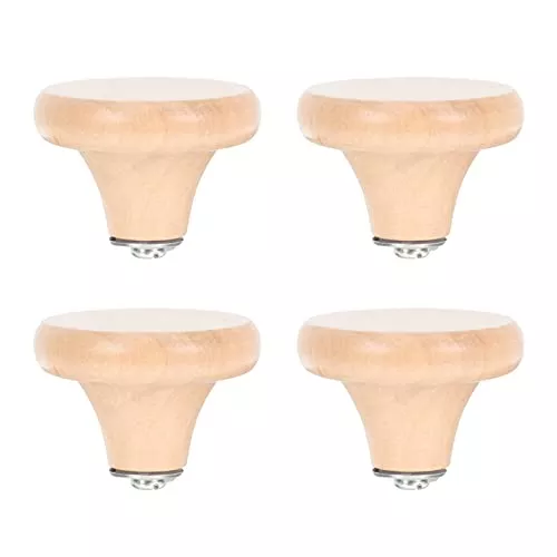 BESPORTBLE 4Pcs Wooden Lid Knobs Household Pot Lid Handles Convenient Pan Lid Knobs Lid Supply