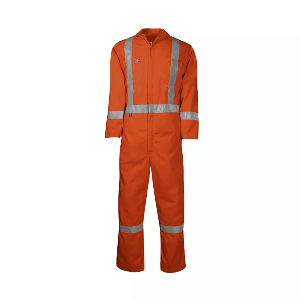Big Bill Hi-Vis Industrial Work Flame Resistant (FR) Coverall with Reflective Strip – 408US7