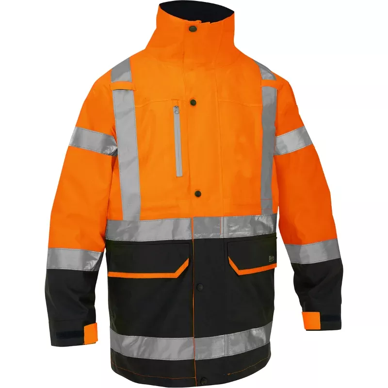 Bisley Hi Vis 5-in-1 Class 3 Ripstop Jacket with Zip-Out Class 2 Inner Jacket – 333M6375H