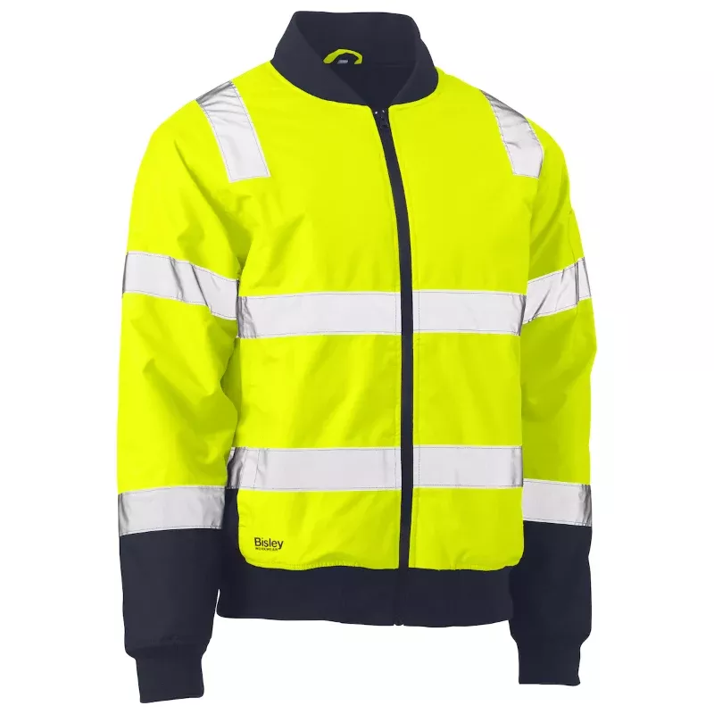 Bisley Hi Vis Bomber Jacket – ANSI Class 3 Type R -Hi-Vis Yellow – 333M6730T