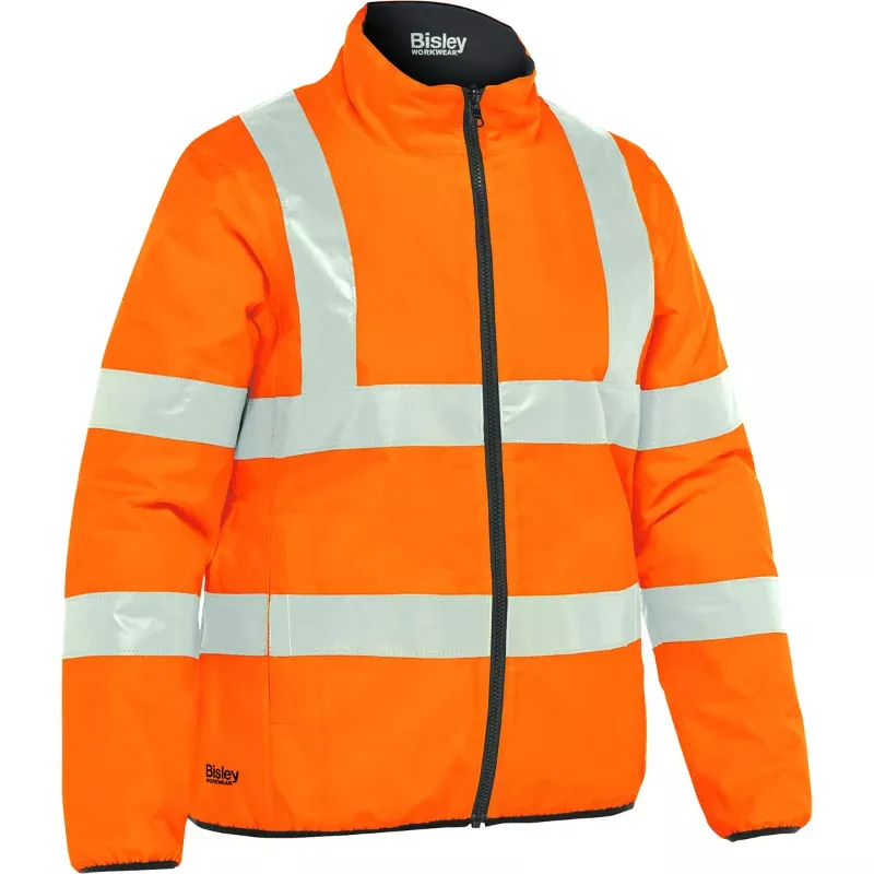 Bisley Hi Vis Women’s Contoured Reversible Puffer Jacket – ANSI Class 3 Type R – 333W6350H