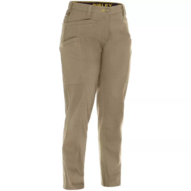 Bisley Women’s Stretch Ripstop Vented Work Pants with X-Airflow™ Ventilation – Tan – 411W6150