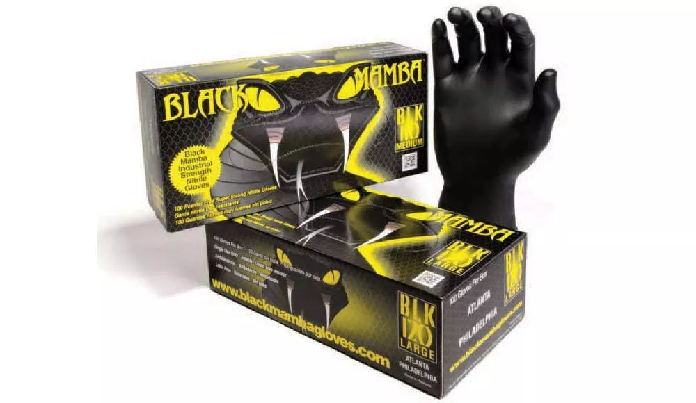 Black Mamba Torgue Nitrile Grip Gloves, Large & Extra Large (Box of 100)