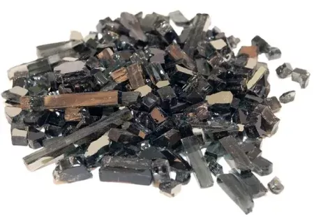 Black Reflective Fire Glass