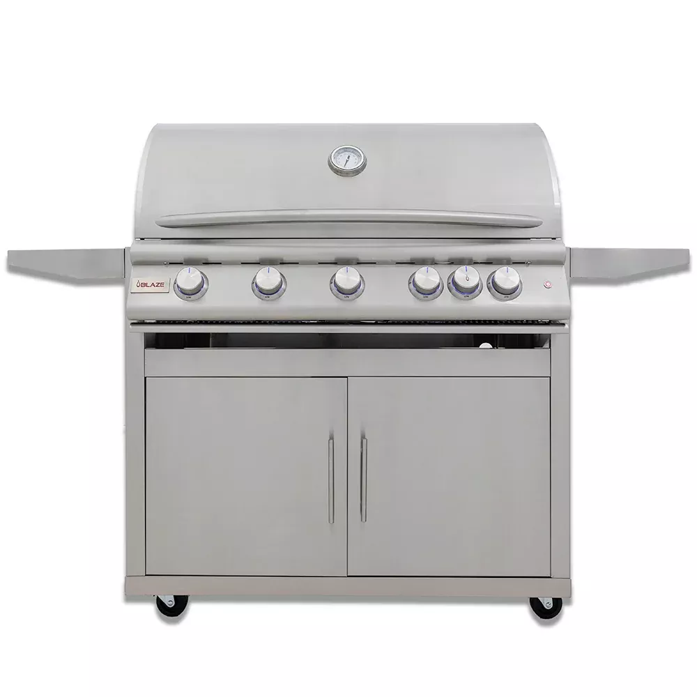 Blaze 40-Inch Gas Grill with Lights on Cart