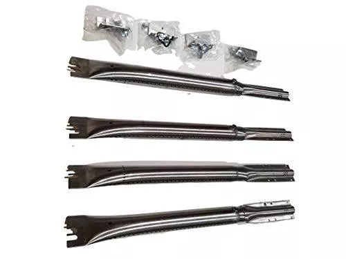 Brinkmann Set of Four Stainless Steel Replacement Burners for Charbroil, Kenmore and Master Chef BBQ Grill Models